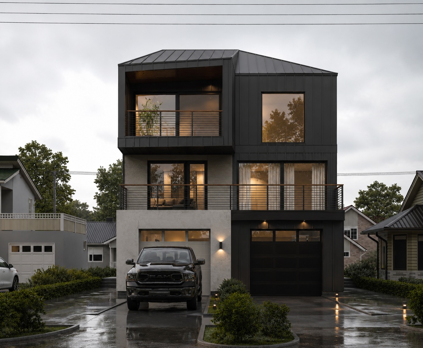 Modern prefab duplex Sooke British Columbia